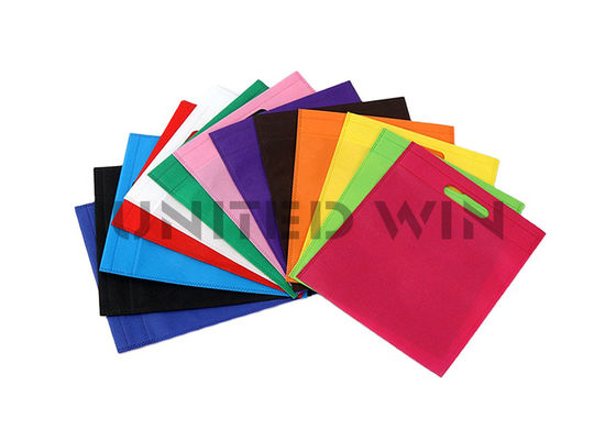 Ultrasonic Flat Non Woven Bags Eco Friendly Customize Reusable D Cut Bag