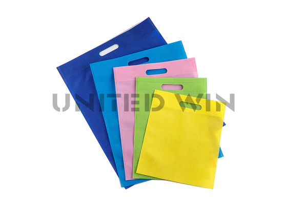Ultrasonic Flat Non Woven Bags Eco Friendly Customize Reusable D Cut Bag